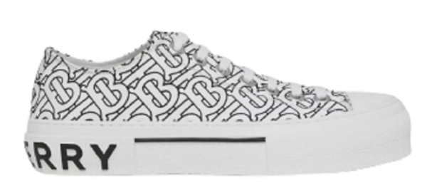 Giày Burberry Monogram Print Cotton 'Optic White' 80505111