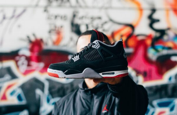 Giày Nike Air Jordan 4 Retro Bred 2019 (GS) 408452-060 - Ảnh 6