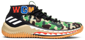 Giày Adidas A Bathing Ape x Dame 4 'Green Camo' AP9974