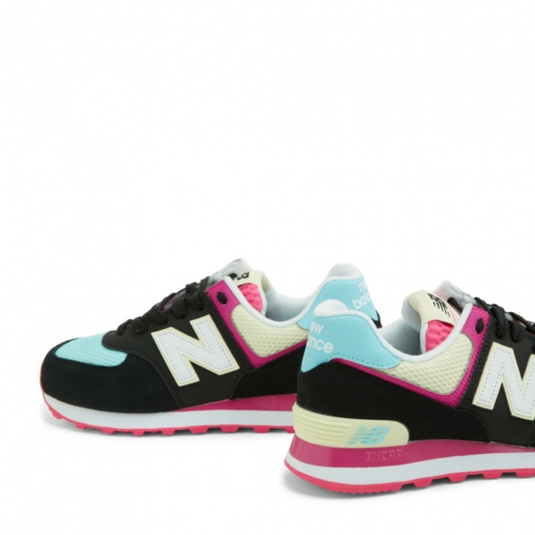 Giày New Balance 574 Classic 'Black Pink Glow' WL574GP2 - Ảnh 4