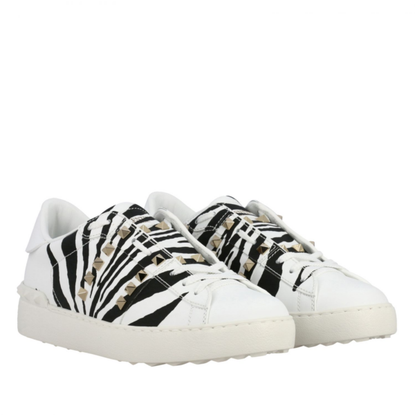 Giày Valentino Garavani Sneakers Rockstud Untitled Zebra TW2S0A01 WKJ 46A - Ảnh 2
