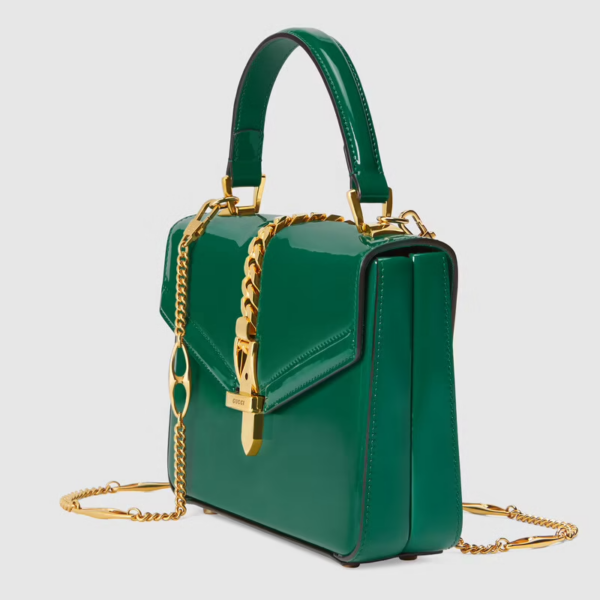 Túi Gucci Sylvie 1969 Leather 'Emerald Green' - Ảnh 4