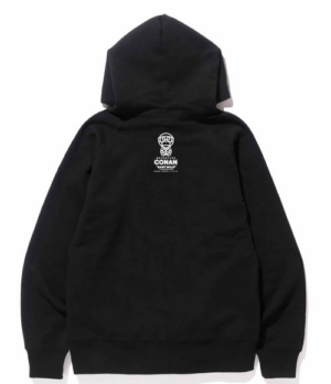 Alternative view of Áo Bape Detective Conan x Baby Milo Hoodie Black BAPE373