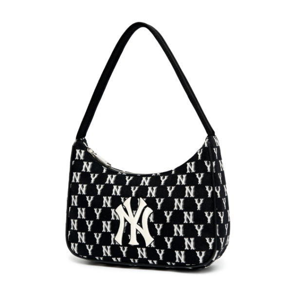Túi MLB Monogram Jacquard Hobo Bag NY Yankees 3ABQS011N-50BKS - Ảnh 2