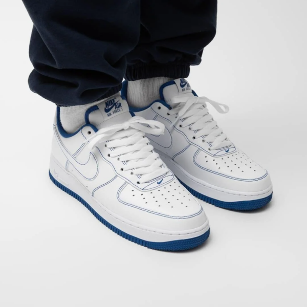 Giày Nike Air Force 1 '07 'Contrast Stitch White Game Royal' CV1724-101 - Ảnh 4