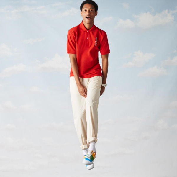 Áo Lacoste x Polaroid Men’s Coloured Crocodiles 'Red' Polo Shirt PH2081-S5H - Ảnh 6