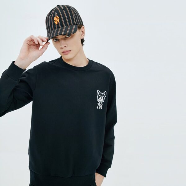 Áo MLB Sweater MLB Bull Dog Black 31MTC1011-50L - Ảnh 2