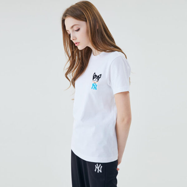 Áo MLB Bark Time Short Sleeve White 31TSC1031-50W - Ảnh 5