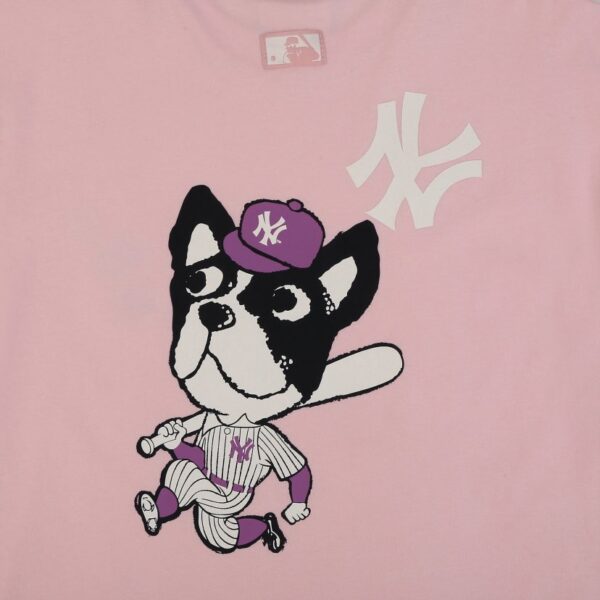 Áo MLB Bark Short Sleeve New York Yankees Pink 31TSCM031-50P - Ảnh 2