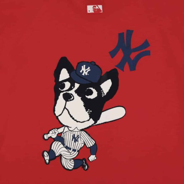 Áo MLB Bark Short Sleeve New York Yankees Red 31TSCM031-50R - Ảnh 2