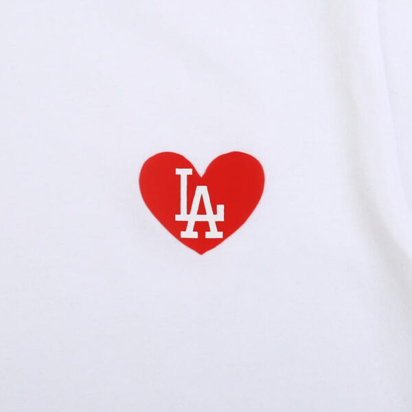 Áo MLB Heart Short Sleeve T Shirt LA Dodgers 31TSH1031-07W - Ảnh 3