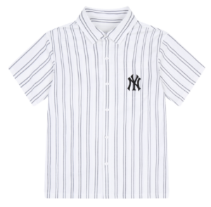 Áo MLB Stripe Short Sleeve Shirt New York Yankees 31WSU4131-50W