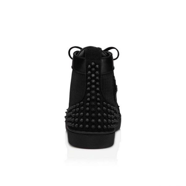 Giày Christian Louboutin Lou Spikes 2 'Black' 3220139B026 - Ảnh 4