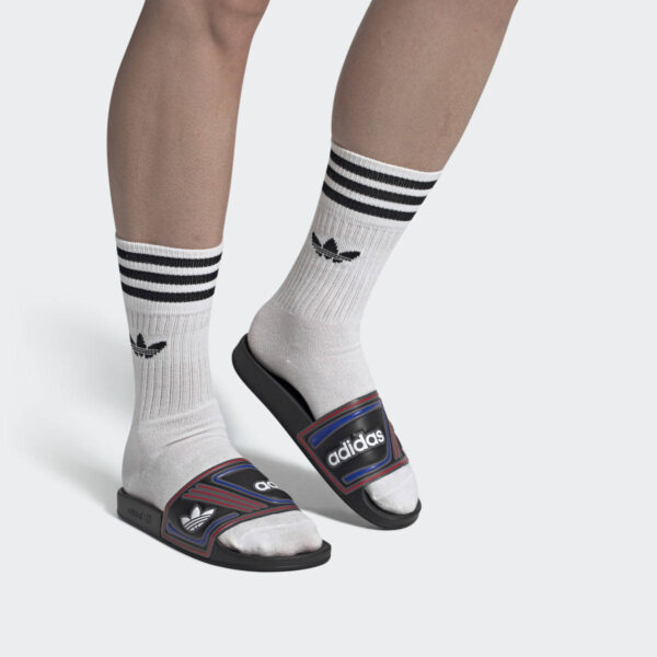 Dép Adidas Adilette Black and Royal Blue Slides CG3411 - Ảnh 5