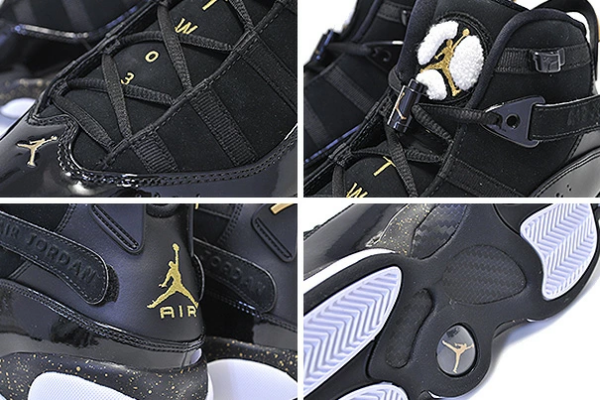 Giày Nike Air Jordan 6 Rings 'Black Metallic Gold' 322992-007 - Ảnh 4
