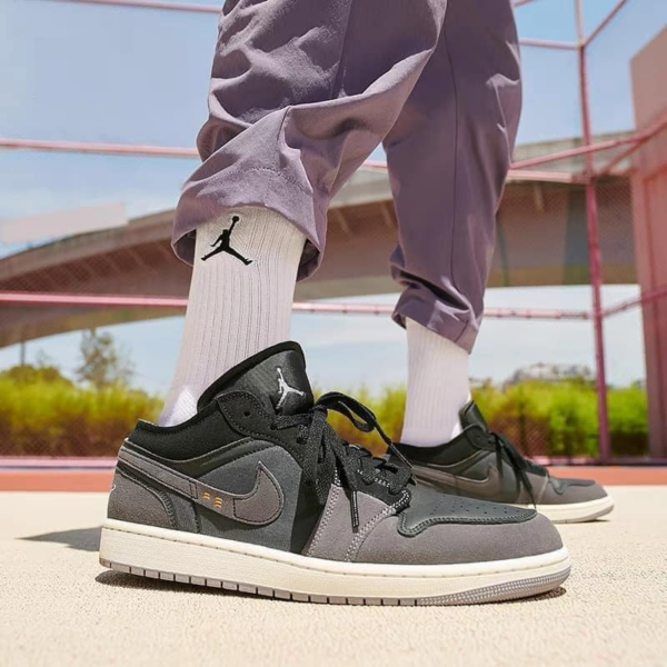 Giày Nike Air Jordan 1 Low Craft Inside Out 'Black' DN1635-001 - Ảnh 5