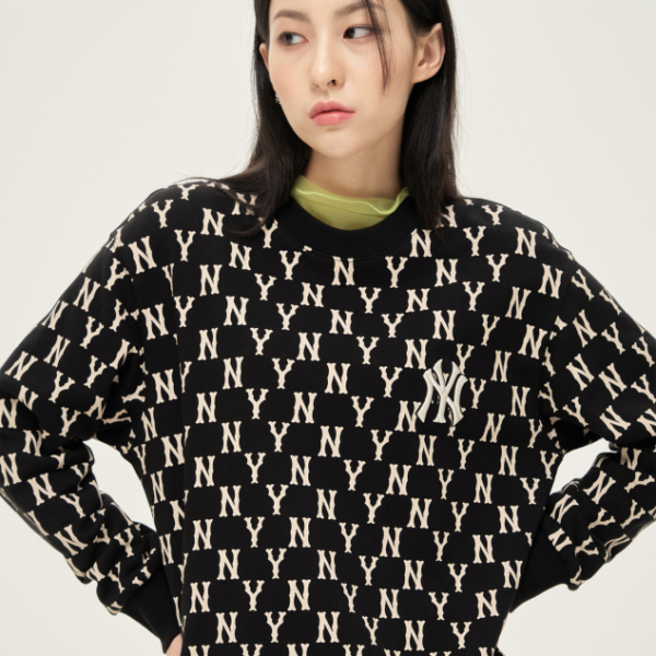 Áo Sweater MLB Monogram Allover Logo 3AMTM0614-50BKS - Ảnh 4