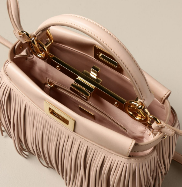 Túi Fendi Leather Bag With Fringes 'Pink' 8BN244-ADZ9-F1D3P - Ảnh 7