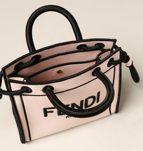 Túi Fendi Mini Tote Bag Canvas Embroidery Roma 8BH380-AEHV-F1DB1 - Ảnh 5