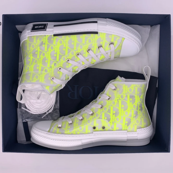Giày Dior B23 High Dior Oblique White Yellow 3SH118YNT H160 - Ảnh 7