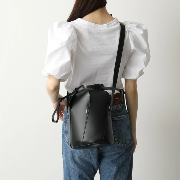 Túi Chloe' Black Bucket Bag CHC21AS401F14-001 - Ảnh 2
