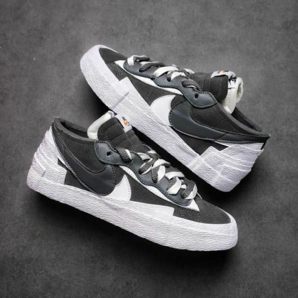 Giày Nike sacai x Blazer Low 'Iron Grey' DD1877-002 - Ảnh 4