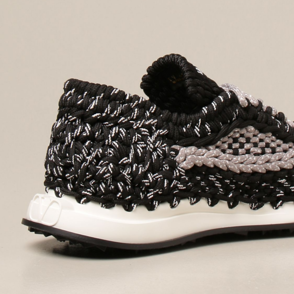 Giày Valentino Crochet Sneakers 'Black' VY0S0E41ZXB388 - Ảnh 3