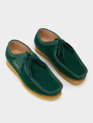 Giay Clarks x Aime Leon Dore Wallabee Casentino Wool 'Dark Green' 261-60880