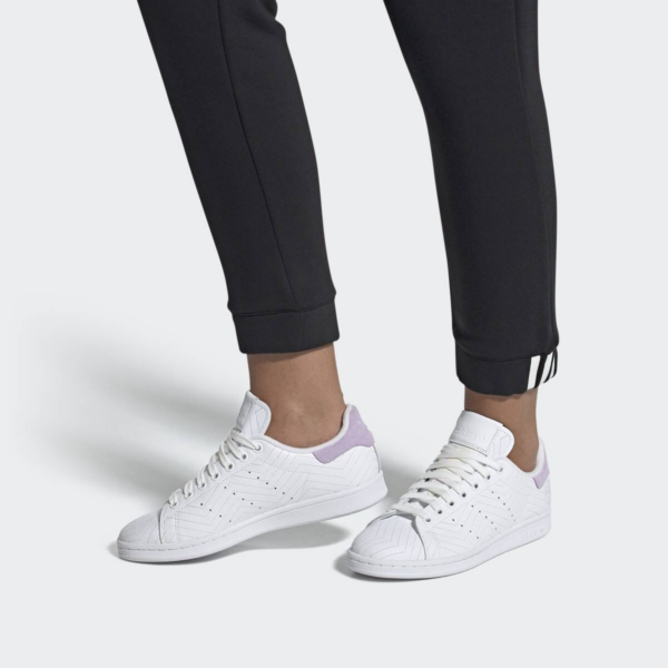 Giay Adidas Wmns Stan Smith 'Quilted White Purple Tint' FV4067