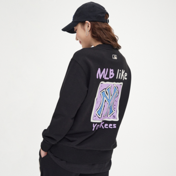 Áo MLB Like Back Quare Sprint Sweatshirt NY Yankees 3AMTL0414-50BKS - Ảnh 6