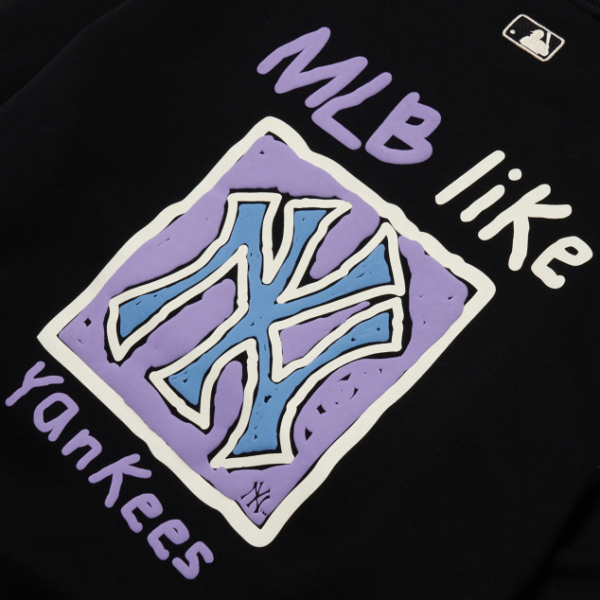 Áo MLB Like Back Quare Sprint Sweatshirt NY Yankees 3AMTL0414-50BKS - Ảnh 5
