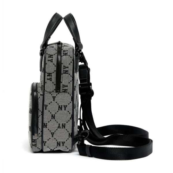 Túi MLB Monogram Diamond Jacquard Mini Backpack 3ABKS031N-50GRS - Ảnh 4