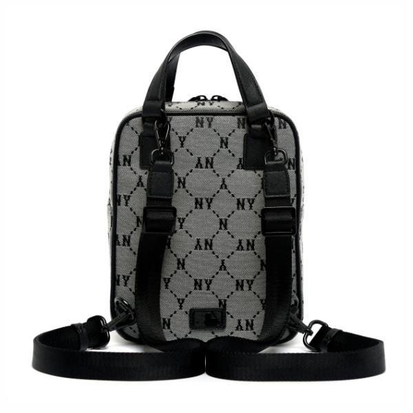 Túi MLB Monogram Diamond Jacquard Mini Backpack 3ABKS031N-50GRS - Ảnh 3