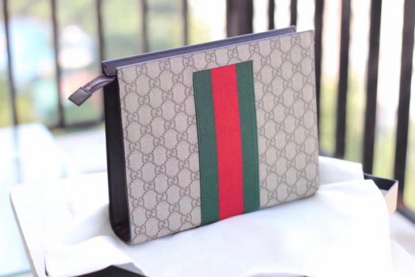 Túi Gucci GG Supreme Web Pouch 475316 KHN4N 9791 - Ảnh 2