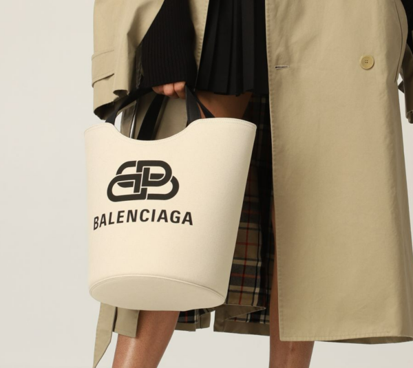 Túi Balenciaga Wave Tote M Natural 'Black' 599332-2HH13-9360 - Ảnh 5