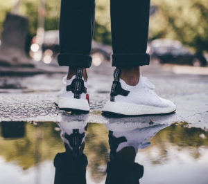 Alternative view of Giày adidas NMD_R2 Primeknit "White Black" BY3015