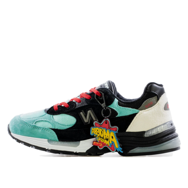 Giày New Balance Amoeba Music x Nice Kicks 'Teal Black' M992NK2 - Ảnh 5
