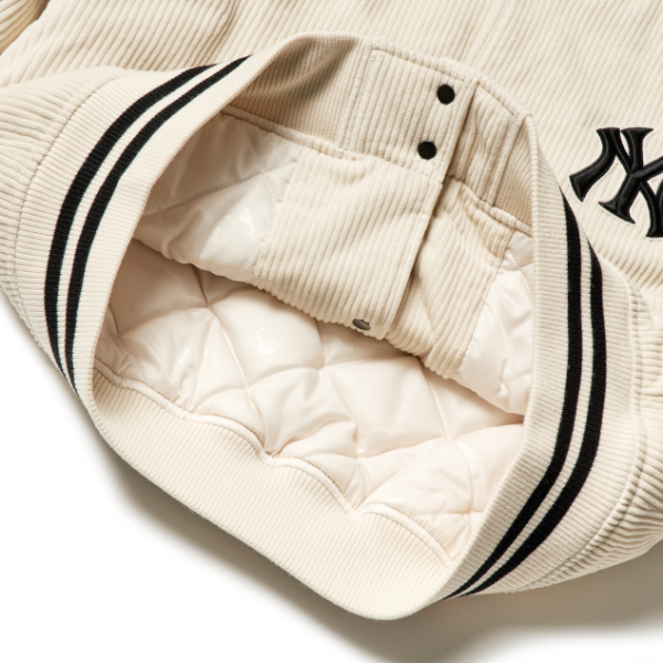 Áo MLB Bomber Basic Padded Corduroy Baseball Jumper NY Yankees 3AJP02016-50CRS - Ảnh 7
