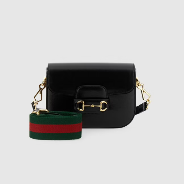 Túi Gucci Horsebit 1955 Mini Black Leather 658574-18YSG-1060 - Ảnh 3