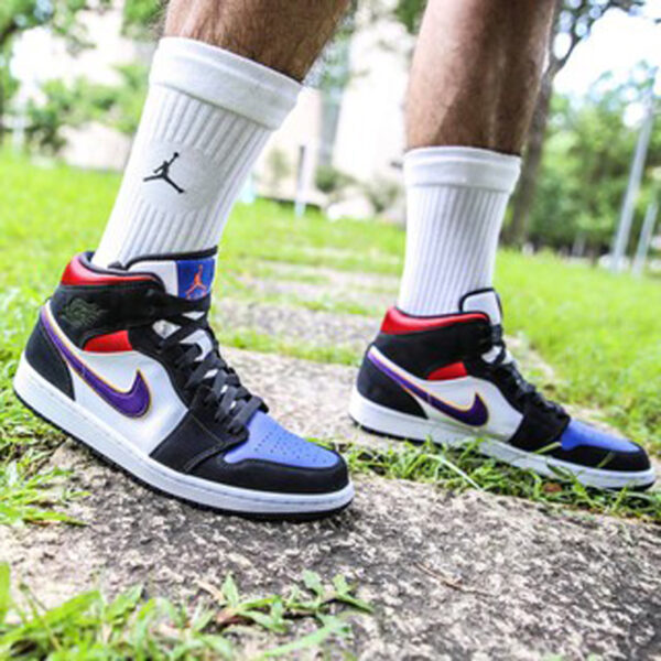 Giày Nike Air Jordan 1 Mid 'Lakers Top 3' 852542-005 - Ảnh 2