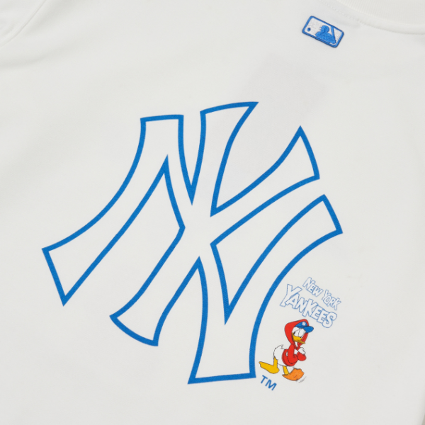 Áo MLB X DISNEY Donald Duck Front Print 3AMTD1014-50IVS - Ảnh 5