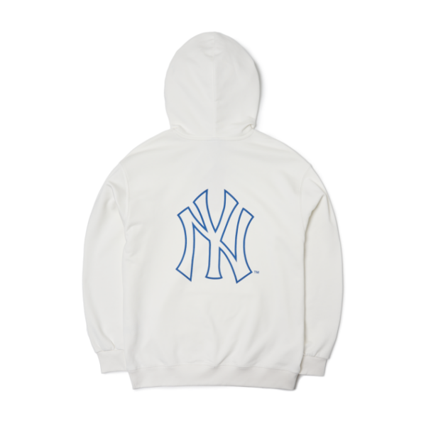 Áo MLB X DISNEY Donlad Duck Big Logo Overfit Hoodie NY Yankees 3AHDD1014-50IVS - Ảnh 2