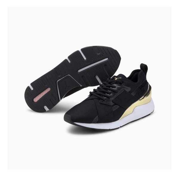 Giày Puma Wmns Muse X-2 Metallic 'Black Team Gold' 370838-07 - Ảnh 2