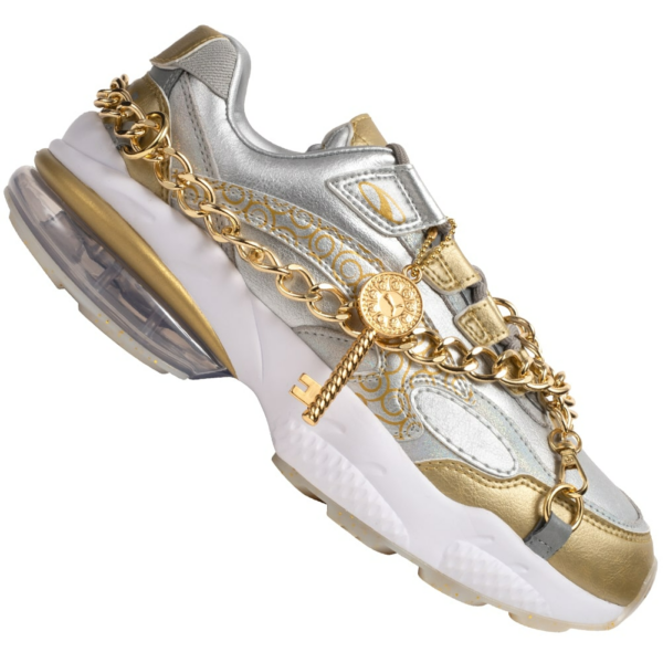 Giày Puma  x One Piece Cell Venom Silver Gold Leather Lace Up - Ảnh 3
