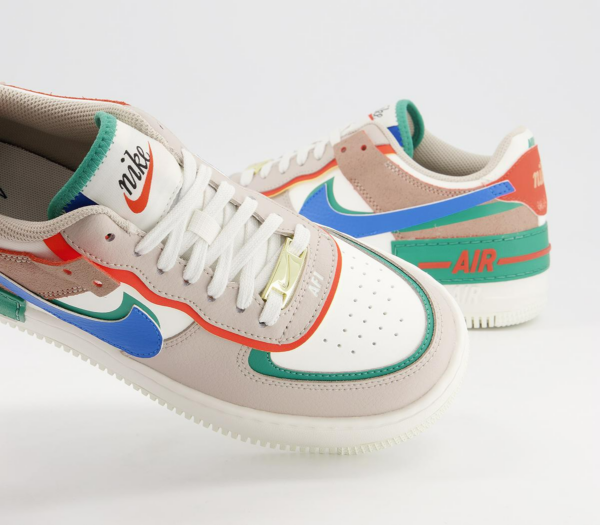 Giày Nike Wmns Air Force 1 Shadow 'Sail Signal Blue Green' CI0919-109 - Ảnh 5