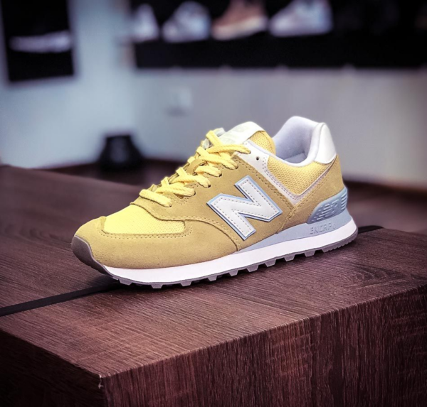 Giày New Balance Wmns 574 'Yellow Blue' WL574ESG - Ảnh 3