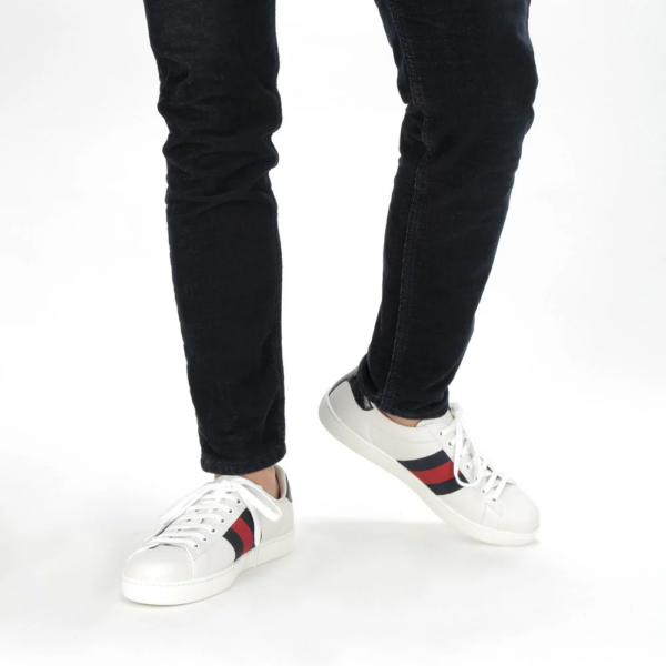 Giày Gucci Ace Leather 'Blue' 386750-A38D0-9072 - Ảnh 2