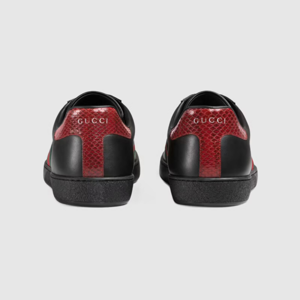 Giày Gucci Men's Ace Leather sneaker 386750-02JR0-1078 - Ảnh 6
