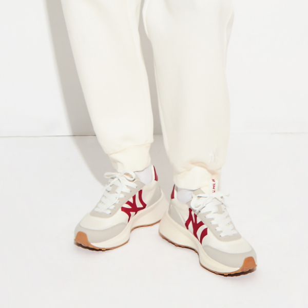 Giày MLB Chunky Jogger New York Yankees White Red 3ASXX111N-50RDS - Ảnh 2