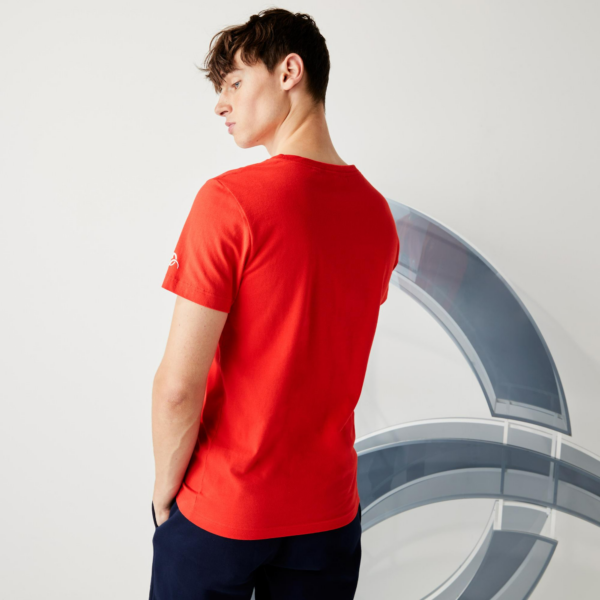 Áo Lacoste Collab Youssef SY Breathable Cotton T shirt TH7543-KHS - Ảnh 3